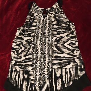Style & Co. black and white zebra XL top blouse